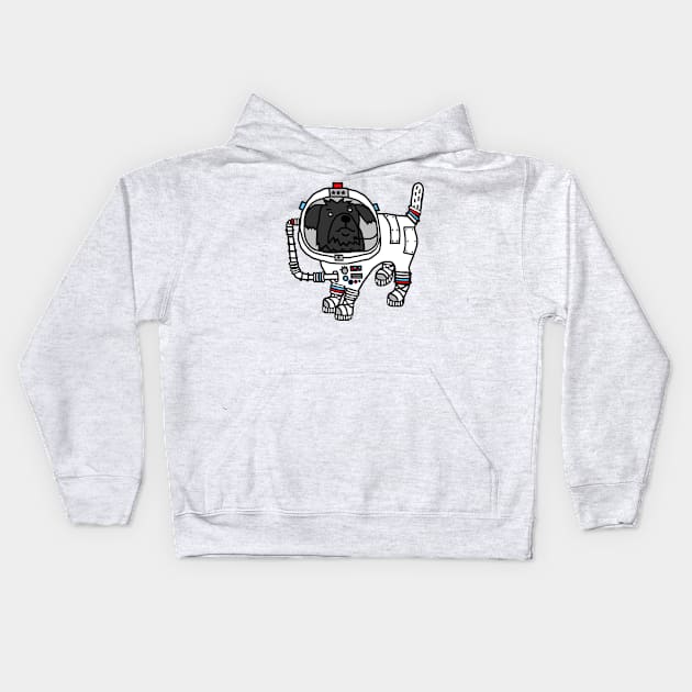 Sci Fi Dog Astronaut Space General Fergus Kids Hoodie by ellenhenryart